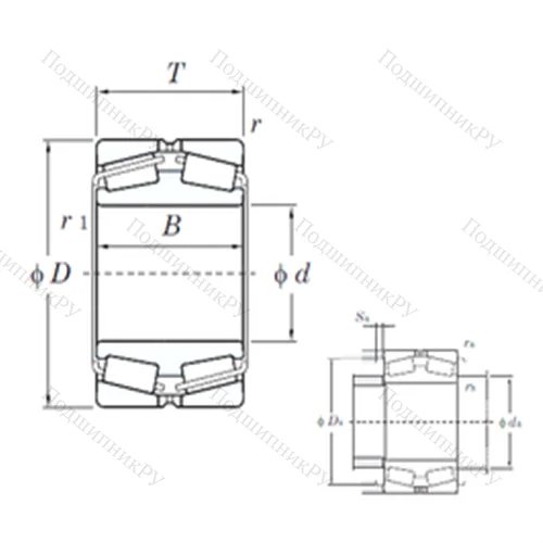 Подшипник роликовый радиально-упорный 45328 от производителя  KOYO Подшипник роликовый радиально-упорный 45328 от производителя  KOYO