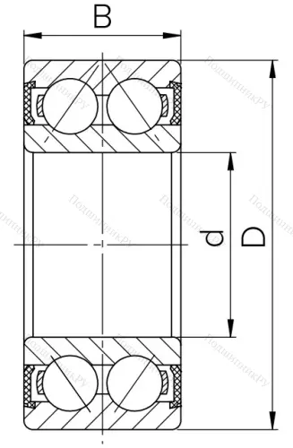 Радиально-упорный шариковый подшипник 3056209 2RS (3209 2RS) в Ростове-на-Дону