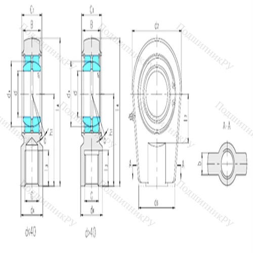 Подшипник скольжения сферический SIRN 60ES-D