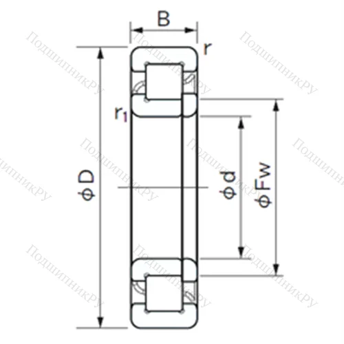 Подшипник роликовый радиальный NUP 2319 E