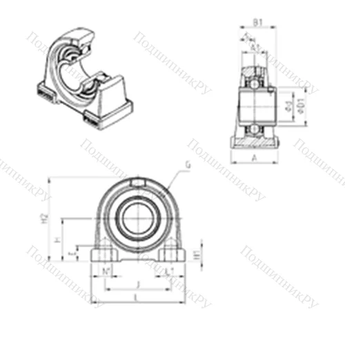 Подшипниковый узел шариковый радиальный UCPAE 203 от производителя  SNR