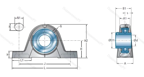 Подшипниковый узел UCPE 204 в Ростове-на-Дону