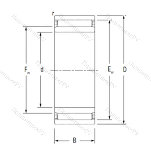 Подшипник игольчатый радиальный NAO 17X 30X 26 от производителя  KOYO Подшипник игольчатый радиальный NAO 17X 30X 26 от производителя  KOYO