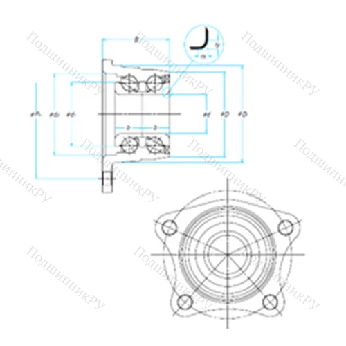 Подшипник роликовый радиально-упорный ZA-35BWK 04-Y-2CA 15