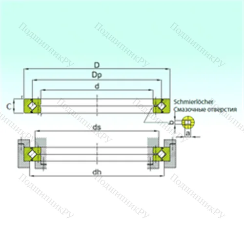 Подшипник роликовый опорно-поворотный RB 40040 от производителя  ISB