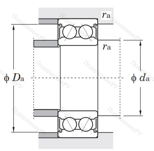 Двухрядный шариковый подшипник 5209 ZZ от производителя  KOYO