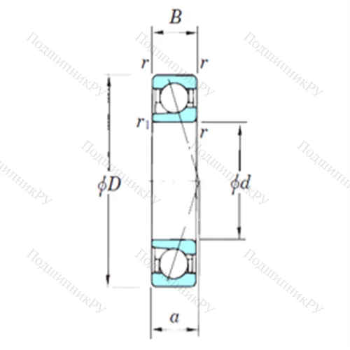 Подшипник шариковый радиально-упорный 7206CPA