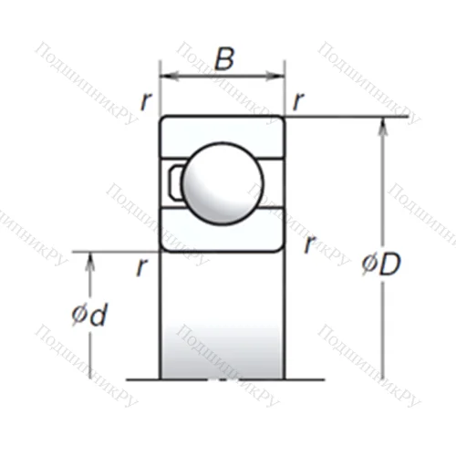 Подшипник шариковый радиальный 6003T 1X