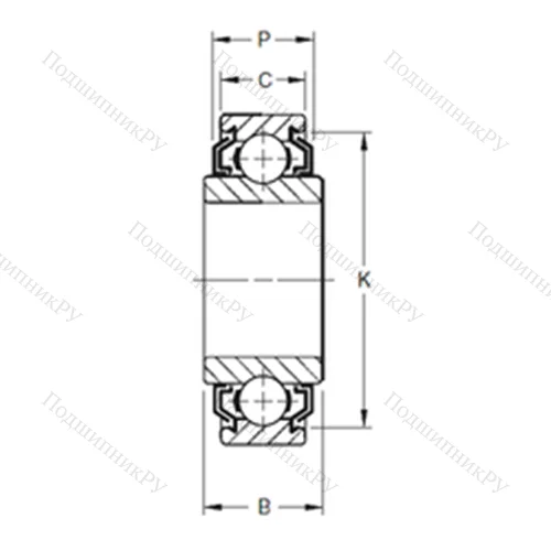 Подшипник шариковый радиальный 201KLL 2