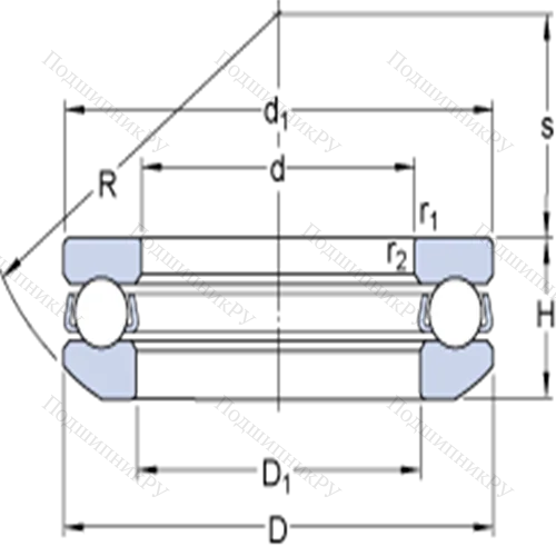 Одинарные упорные шарикоподшипники 53215 + U 215 от производителя  SKF Одинарные упорные шарикоподшипники 53215 + U 215 от производителя  SKF