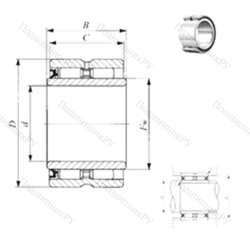 Подшипник игольчатый радиальный GBRI 325228 U от производителя  IKO