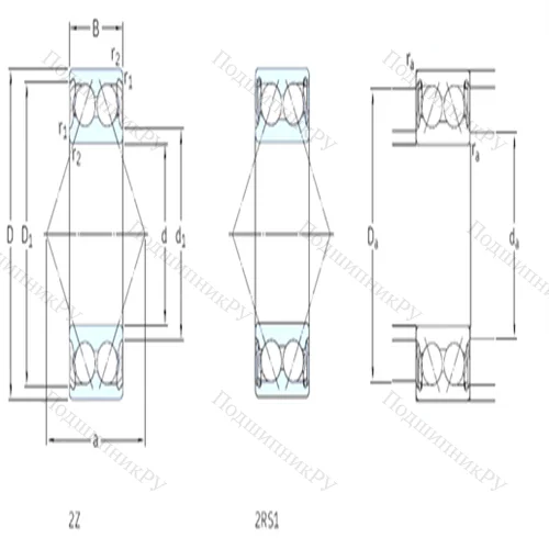 Подшипник шариковый радиально-упорный E 2.3209A-2Z от производителя  SKF