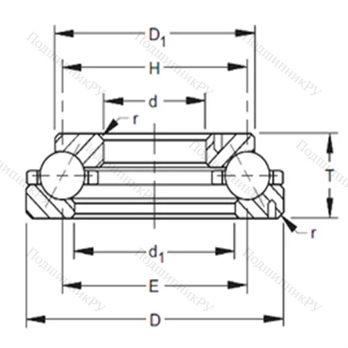Подшипник шариковый радиально-упорный 180TVL 605