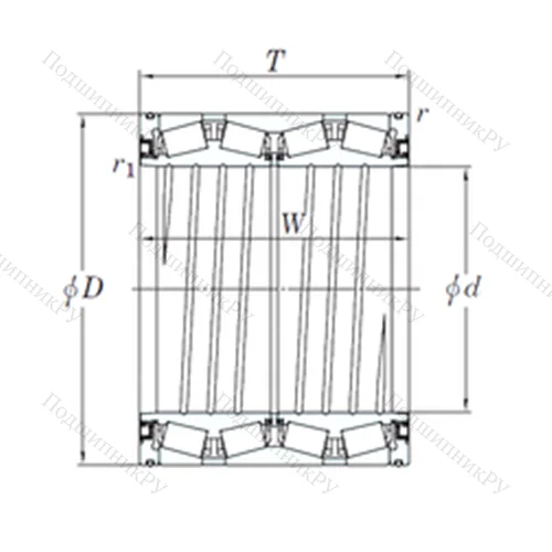 Подшипник роликовый радиально-упорный 47TS 624335B-2 от производителя  KOYO