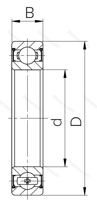 Шариковый однорядный подшипник 80303 (6303 ZZ) в Ростове-на-Дону