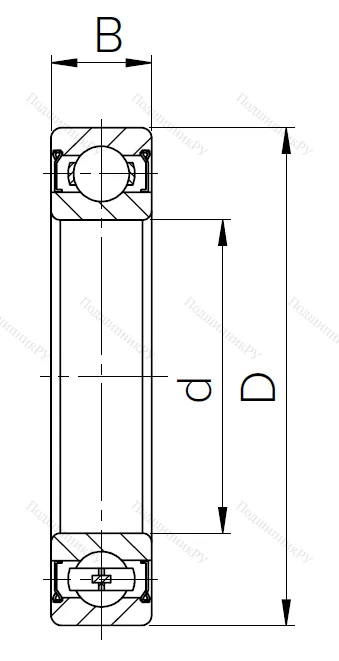 Шариковый однорядный подшипник 1000803 ZZ (61803 ZZ) в Ростове-на-Дону