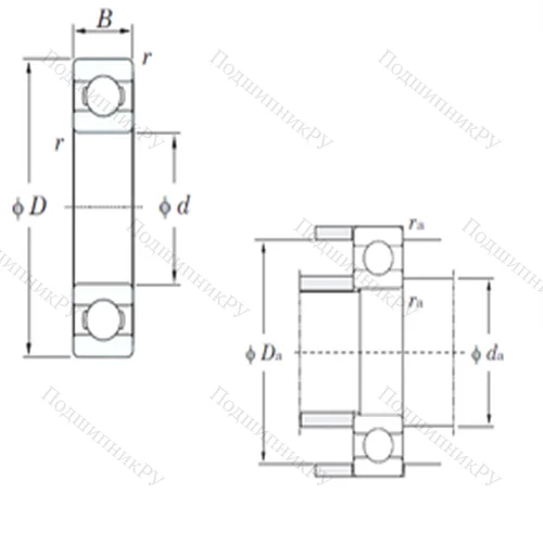 Подшипник шариковый радиальный 6303R