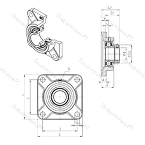 Подшипниковый узел шариковый радиальный ESF 202 от производителя  SNR