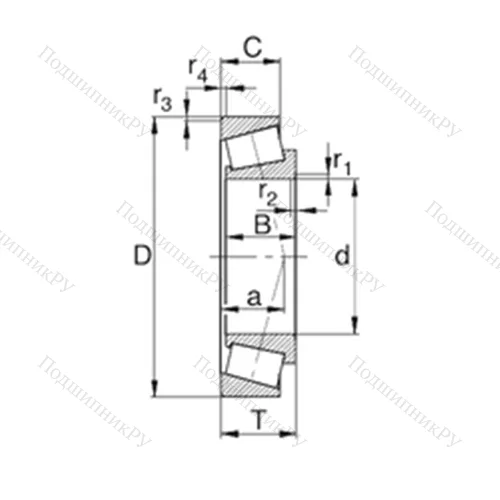 Подшипник роликовый радиально-упорный 303/28C