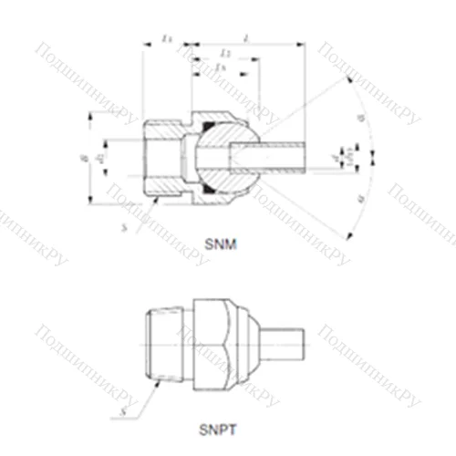Подшипник скольжения сферический SNM 24-80 от производителя  IKO