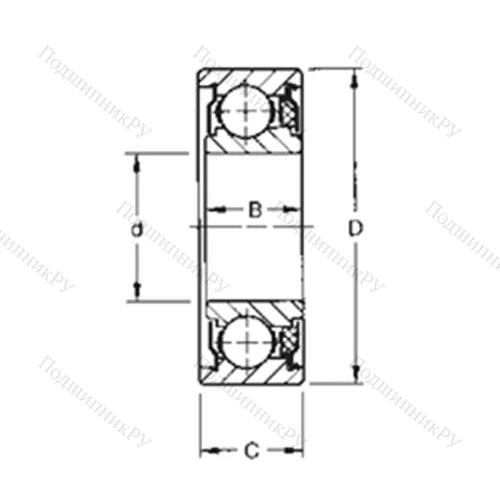 Подшипник шариковый радиальный 36KVTD