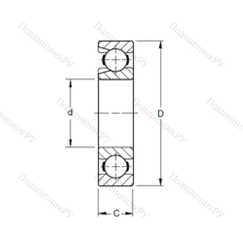 Подшипник шариковый радиальный 236W