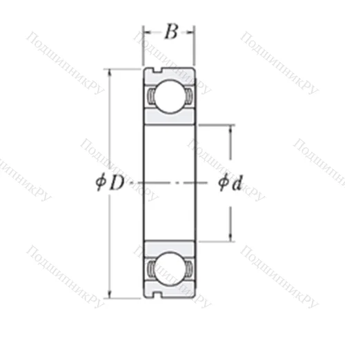 Подшипник шариковый радиальный MJ 1.3/8-N от производителя  RHP