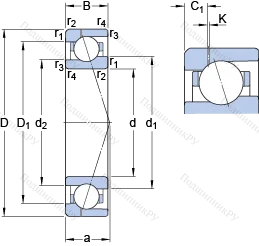 Подшипник 71920 ACE/HCP 4AH 1
