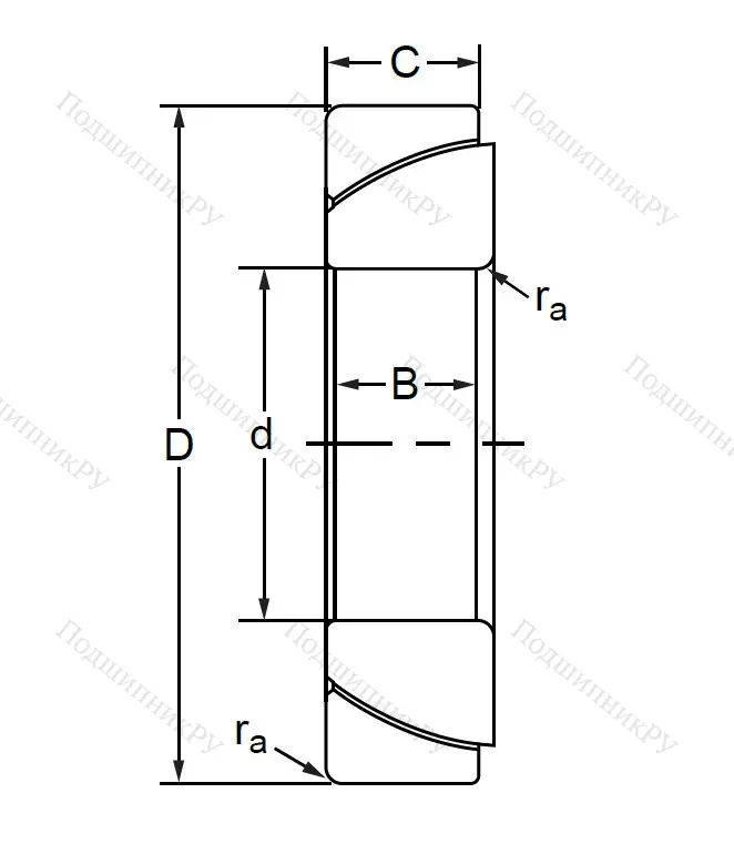 Шарнирный подшипник GAC 80 F в Ростове-на-Дону