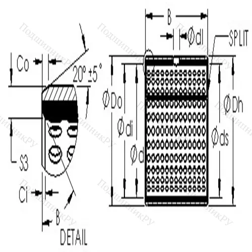 Втулка скольжения AST 800 11550 от производителя  AST Втулка скольжения AST 800 11550 от производителя  AST