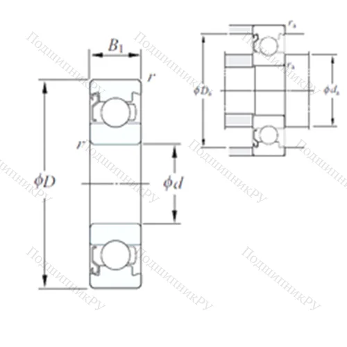 Подшипник шариковый радиальный 694/1BZ от производителя  KOYO