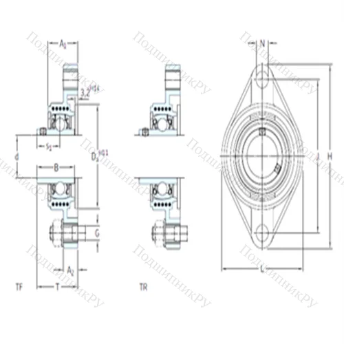 Подшипниковый узел шариковый радиальный FYTBK 20 TR от производителя  SKF
