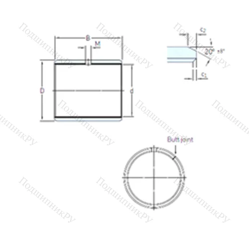 Подшипник скольжения PCZ 0202 E от производителя  SKF