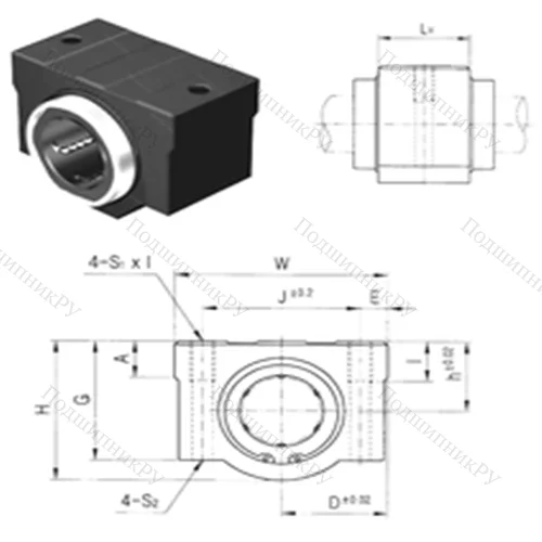 Подшипник шариковый линейный SCE 8V-B от производителя  Samick