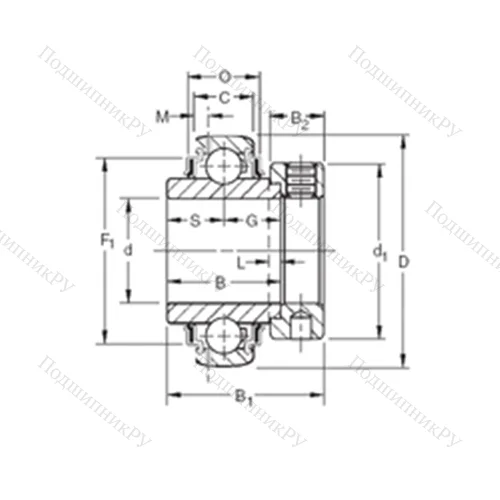 Подшипник шариковый радиальный GN 107KRRB от производителя  TIMKEN