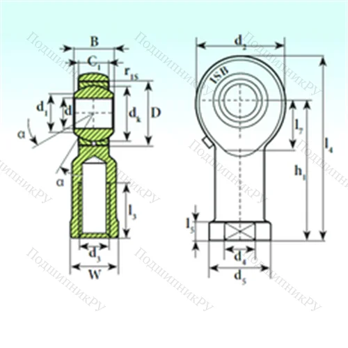 Подшипник скольжения сферический TSF 30.1