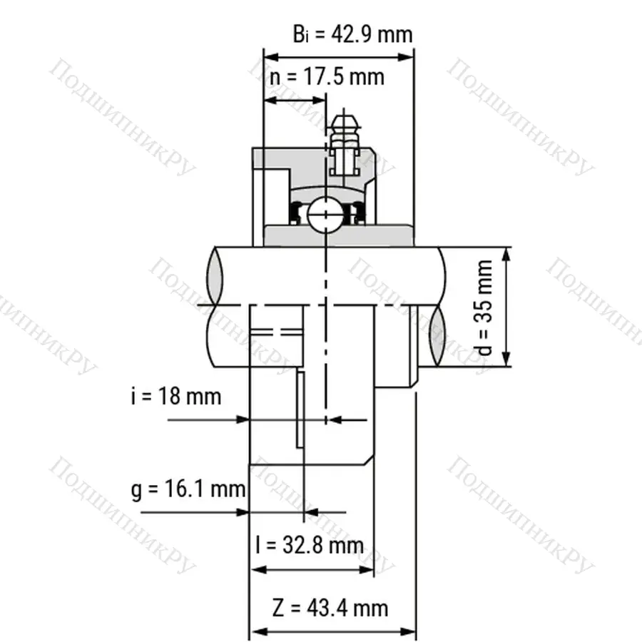 Подшипниковый узел SS-UCFLPL 207-W - Вал: 35 мм