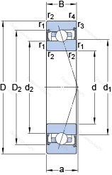Подшипник S 7008 ACB/P 4A