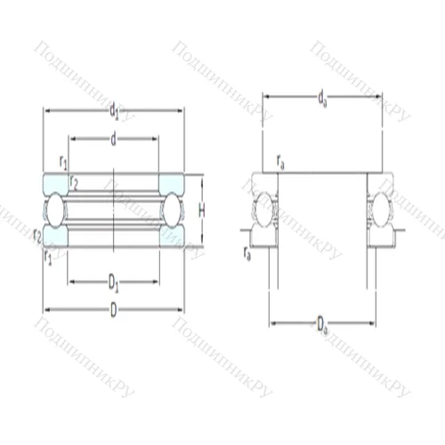 Подшипник шариковый упорный 51212 от производителя  SKF