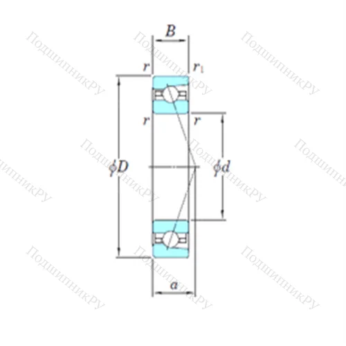 Подшипник шариковый радиально-упорный 3NCHAR 016C