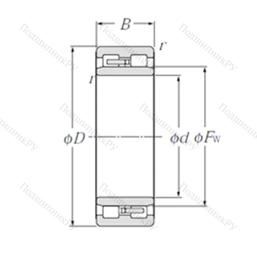 Подшипник роликовый радиальный NNU 4936 от производителя  NTN