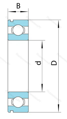 Шариковый однорядный подшипник 50316 (6316 N) в Ростове-на-Дону