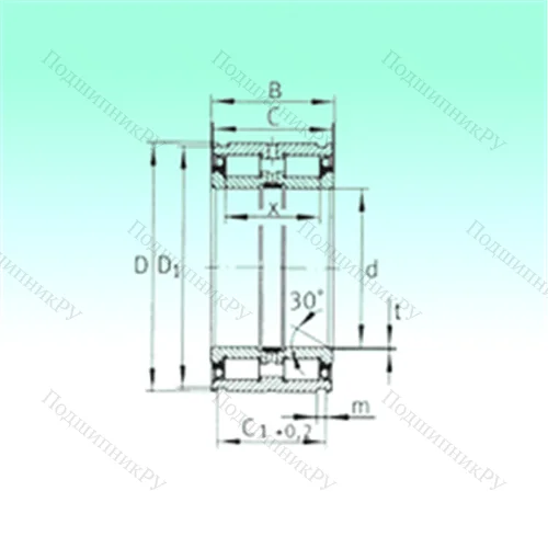 Подшипник роликовый радиальный SL 045016-PP от производителя  NBS