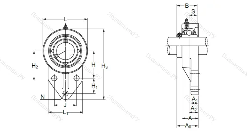 Подшипниковый узел UCFK 204 (UCFH 204) в Ростове-на-Дону