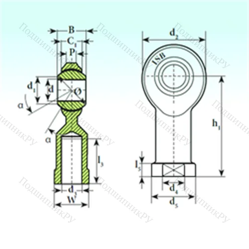 Подшипник скольжения сферический TSF.R 6 от производителя  ISB