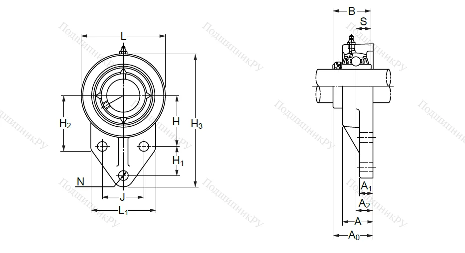 Подшипниковый узел UCFK 207 (UCFH 207) в Ростове-на-Дону