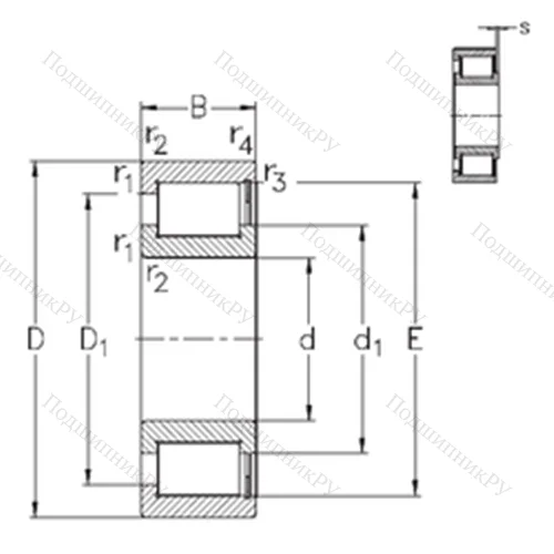Подшипник роликовый радиальный NCF 18/1000-V от производителя  NKE