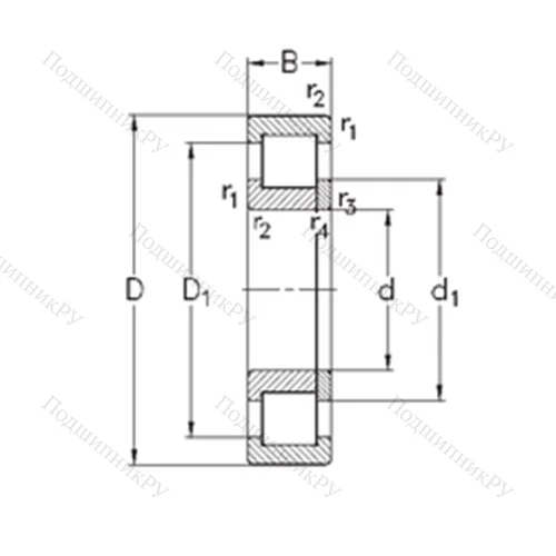 Подшипник роликовый радиальный NUP 317-E-MA 6
