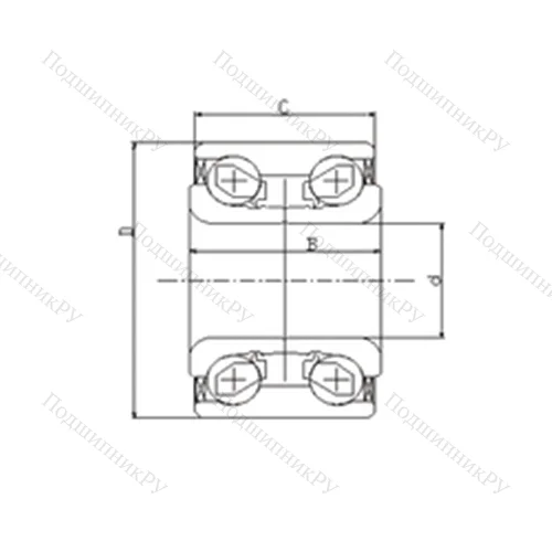 Подшипник шариковый радиально-упорный IJ 111003 от производителя  ILJIN
