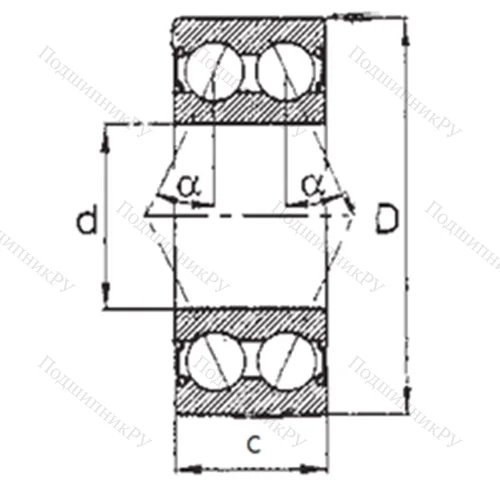 Подшипник шариковый радиально-упорный 5215-2RS от производителя  FBJ Подшипник шариковый радиально-упорный 5215-2RS от производителя  FBJ